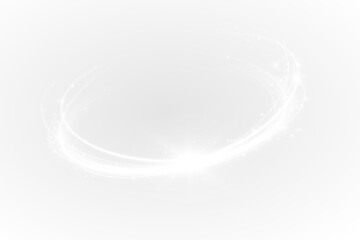 white magical spiral swirl isolated on transparent png