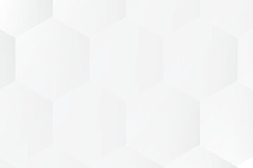 Abstract trendy technology of gradient white and gray hexagonal element pattern artwork design background. Use for ad, poster, presentation, print, artwork. illustration vector 