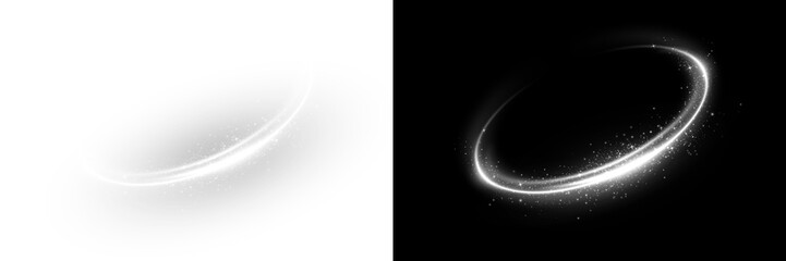 Magical Glowing Swirl PNG – Vibrant Light Sparkles and Sunbeam Rays with Abstract Twirl Effect for Bright Decorations, Fantasy Illumination, and Twisting Glow Illustration Background