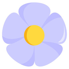 Flat Minimal Anemone Flower 