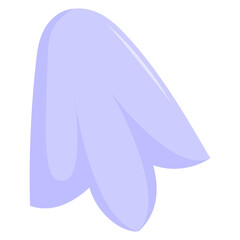 Flat Minimal Bluebell Flower 