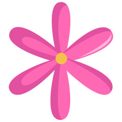 Flat Minimal Lily Flower 