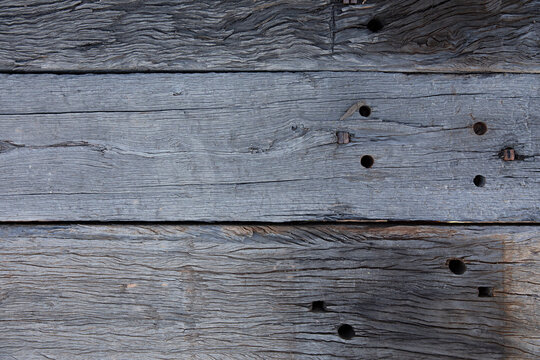 Greying planks  of wood surface background