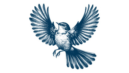 Naklejka premium Acadian Flycatcher bird vector