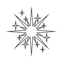Fototapeta premium Sparkle vector icon. Shine symbol illustration. star sign or logo.