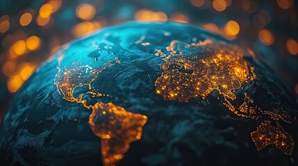 planet earth in the fire Luminous World
