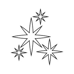 Obraz premium Sparkle vector icon. Shine symbol illustration. star sign or logo.