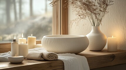 interior of living room with a window Luxe Serenity