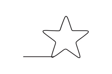 Obraz premium Star continuous one line drawing minimalism design