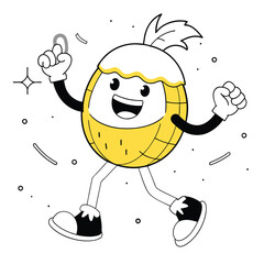  coconut cartoon running 