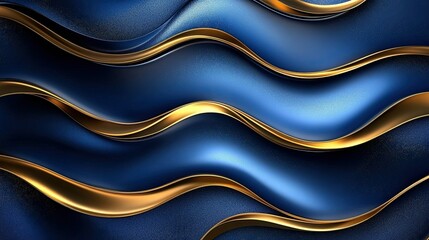 abstract background vector illustration Luxurious blue and gold abstract wavy design
