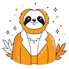 sloth portrait design