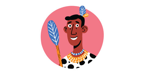 Chief cartoon illustration isolated