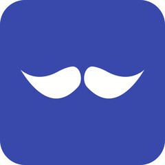 Moustache II icon vector image. Suitable for mobile apps, web apps and print media.