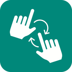 Fototapeta premium Rotate with Two Hands icon vector image. Suitable for mobile apps, web apps and print media.