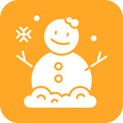 Snowman I icon vector image. Suitable for mobile apps, web apps and print media.