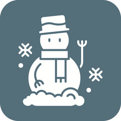 Snowman II icon vector image. Suitable for mobile apps, web apps and print media.