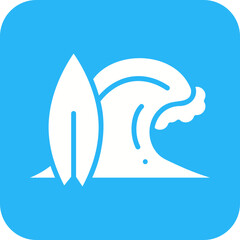 Surfing icon vector image. Suitable for mobile apps, web apps and print media.