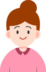 Woman or female portrait cartoon for illustration, web, profile and avatar