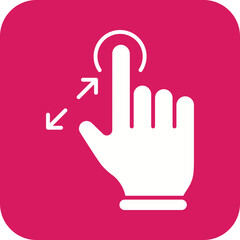 Tap and Zoom In icon vector image. Suitable for mobile apps, web apps and print media.