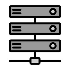 Server Vector Filled Icon Design