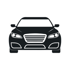 Naklejka premium Car icon vector front view