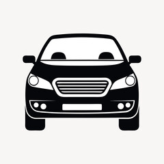 Obraz premium Car icon vector front view
