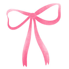 pink bow isolated on white background