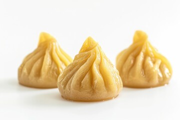 Vibrant Picture of Modak Dumpling Delicious Snack Food Isolated on a White Background