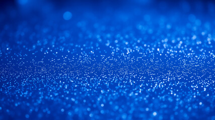 Abstract blue sparkle background glimmering lights festive design