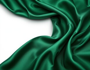 Obraz premium Emerald Green Silk Fabric Background