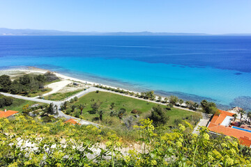 Fototapeta premium Historical town of Afytos, Kassandra, Chalkidiki, Greece