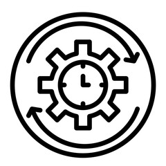Operational Consistency Vector Line Icon Design