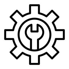 Preventive Maintenance Vector Line Icon Design