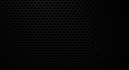 Obraz premium A grid of evenly spaced circles cast into deep blackness an industrial pattern of darkness