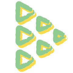 Abstract Color Doodle Triangle Pattern Illustration