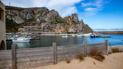 Sardinian sea Buggerru coast, San Nicolo' beach, Portixeddu  village, Italy