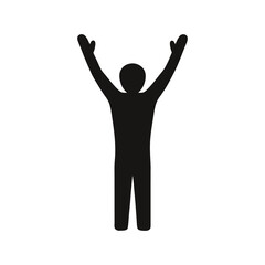 Fototapeta premium silhouette of a man in a suit