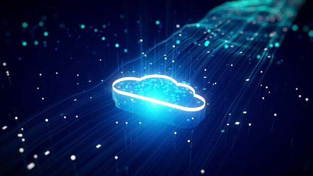 cloud data technology abstract background with bubbles