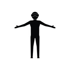 silhouette of a man in a suit