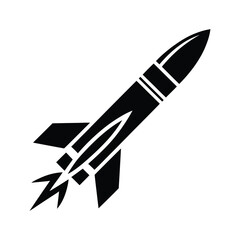 A simple illustration of a rocket ship taking off, ready for space exploration