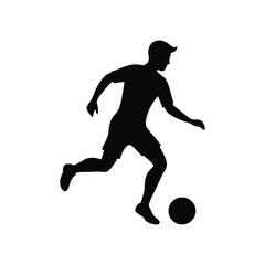 silhouette of a soccer player