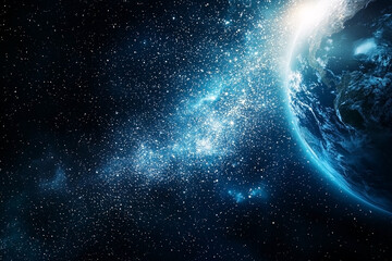 Obraz premium Satellite View of Earth for Technology and Innovation