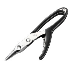 Obraz premium Black and silver pliers hand tool with spring handle isolated on Transparent Background