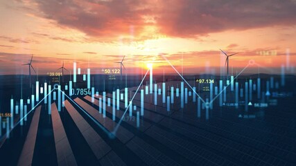 Increase in electricity prices on the world market. Green energy in full development.Investment finance chart,stock market business and exchange financial growth graph.	
 - Powered by Adobe