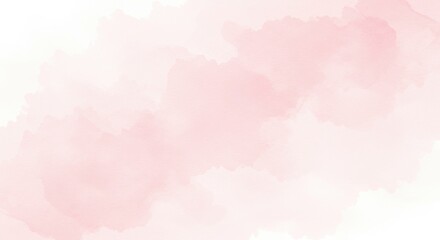 Fototapeta premium Ethereal pastel pink watercolor wash blends into delicate soft hues