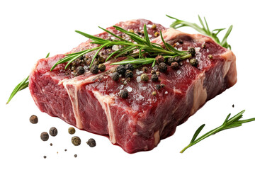 Fototapeta premium Raw steak with rosemary and