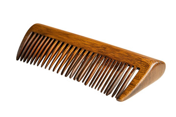Wooden comb on black ground