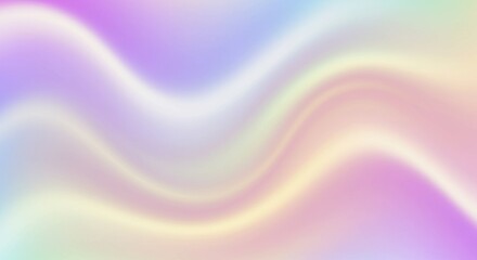 Fototapeta premium Iridescent waves of pastel hues blend in a dreamy fluid dance