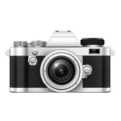 Capturing moments with a vintage camera preserving memories and stories on transparent background